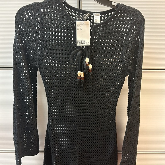 H&M beach dress size S NWT Black - Picture 2 of 8